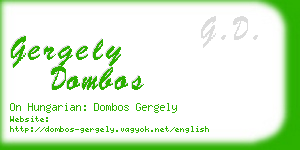 gergely dombos business card